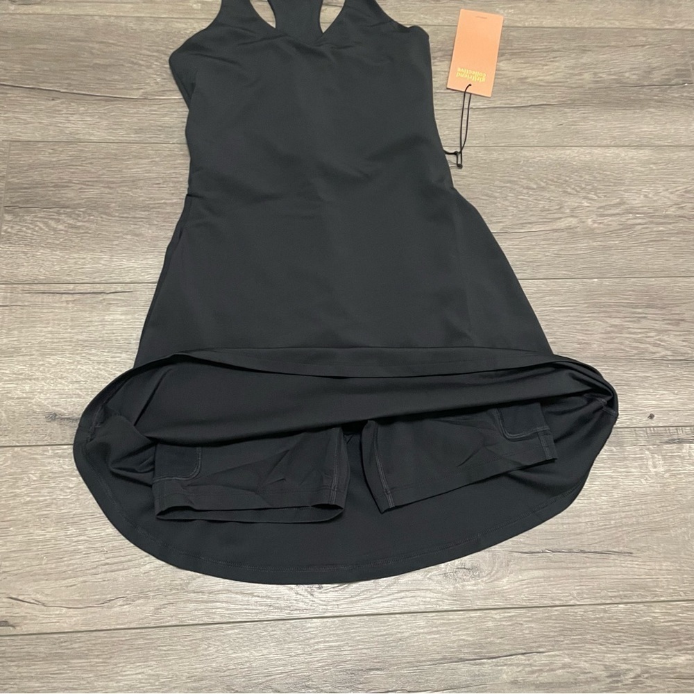 Girlfriend Collective Womens Lola V-Neck Sport Dress Tennis Mini Black Sz XS NWT - Picture 5 of 8
